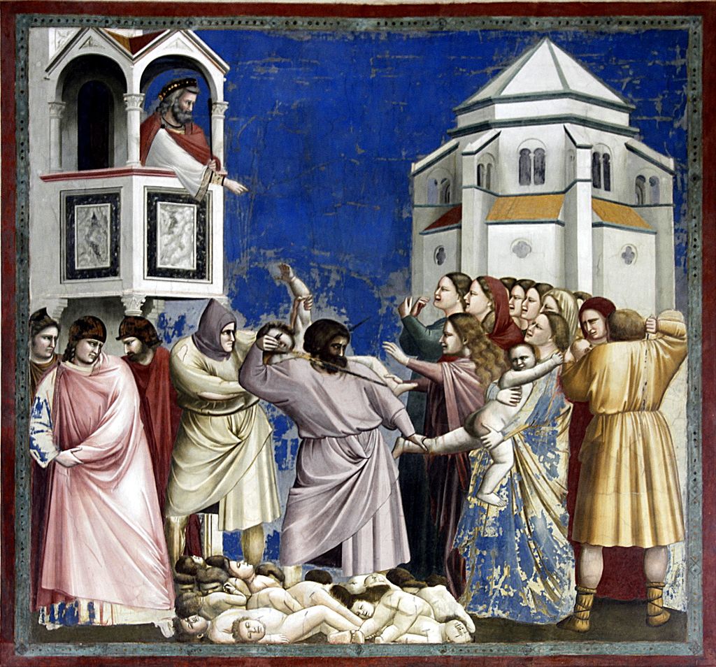 Giotto (1267 circa-1337), Strage degli innocenti (1303-1305 circa), Cappella degli Scrovegni, Padova, Italia