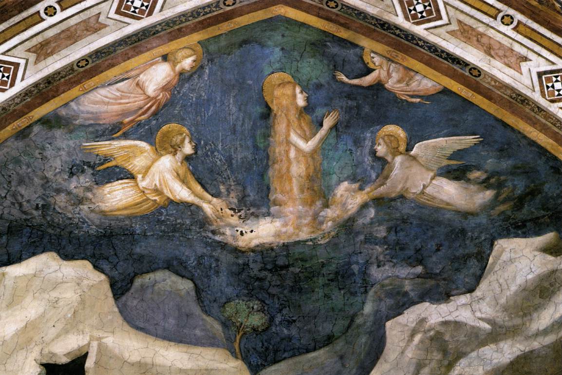 Giotto: Maria Maddalena parla con gli angeli