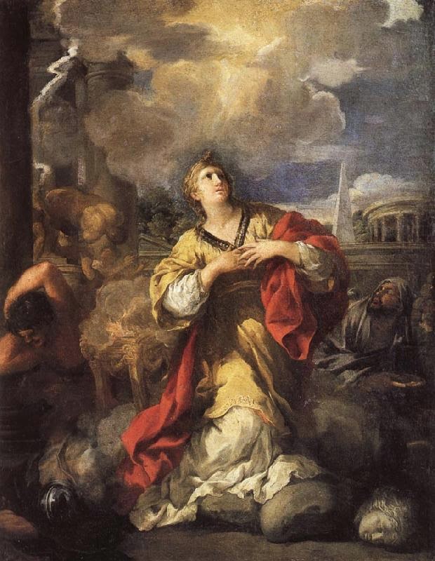 Pietro da Cortona: Santa Martina rifiuta di adorare gli idoli