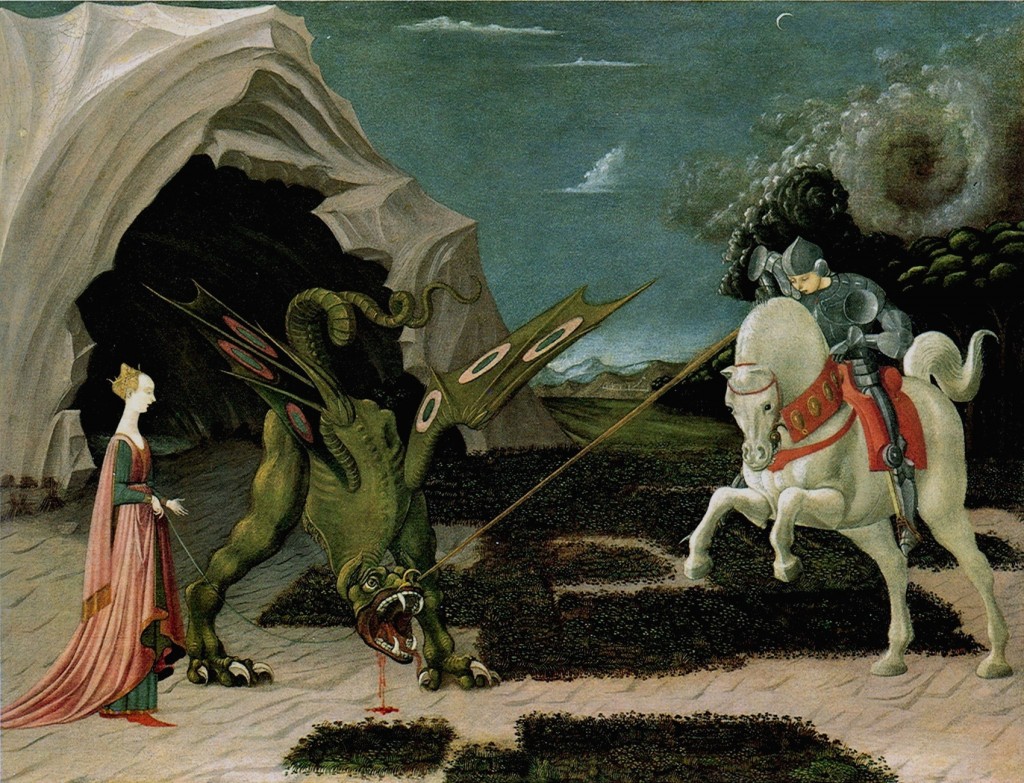 Paolo Uccello: San Giorgio e il drago (1470, National Gallery, Londra)