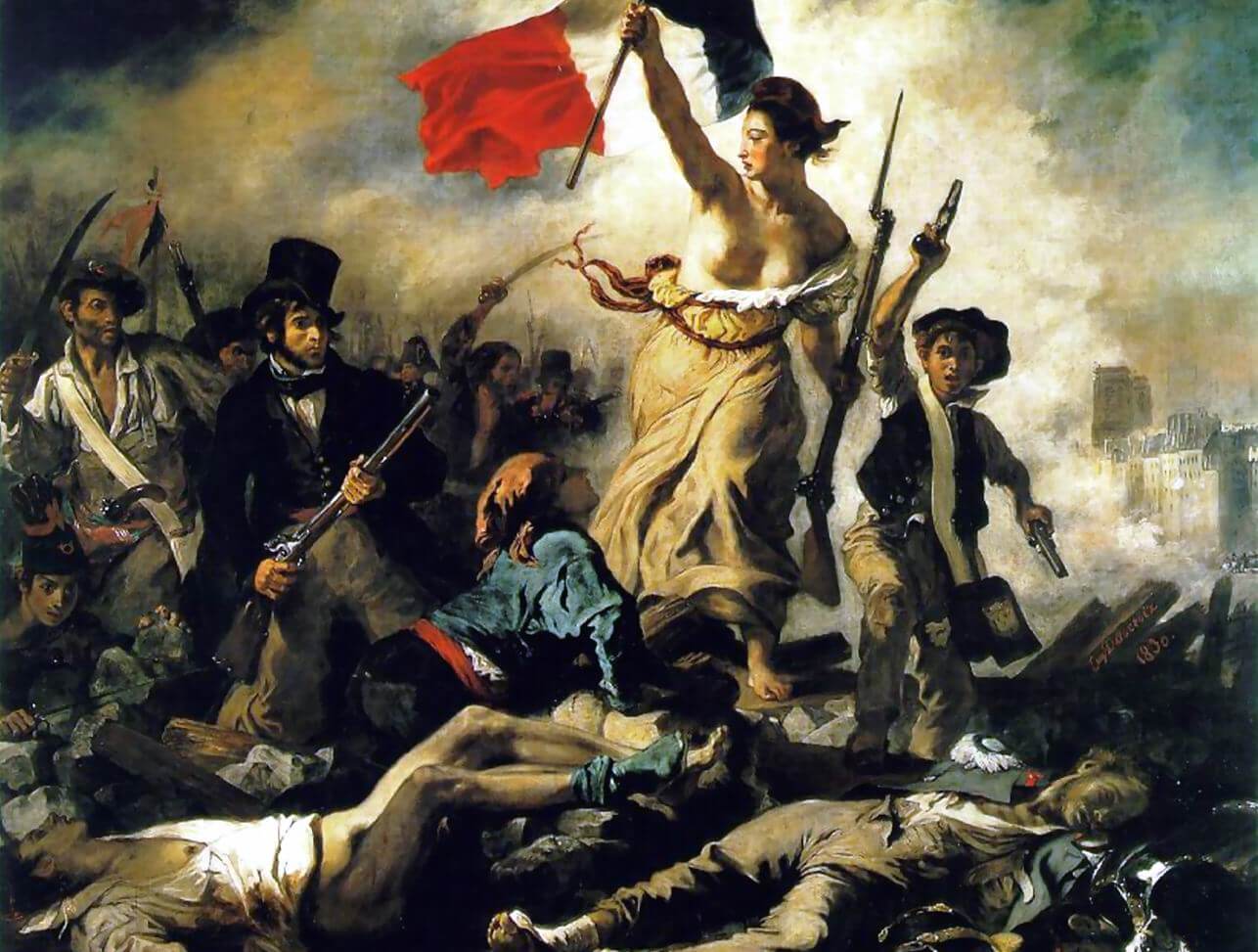 Eugène Delacroix: La Libertà che guida il popolo” (Museo del Louvre, Parigi)