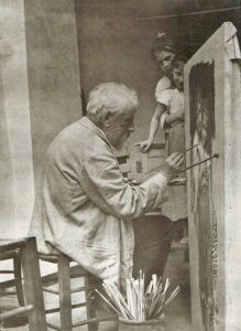 William-Adolphe Bouguereau nel suo studio (1901)