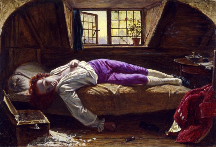 Morte di Chatterton di Henry Wallis