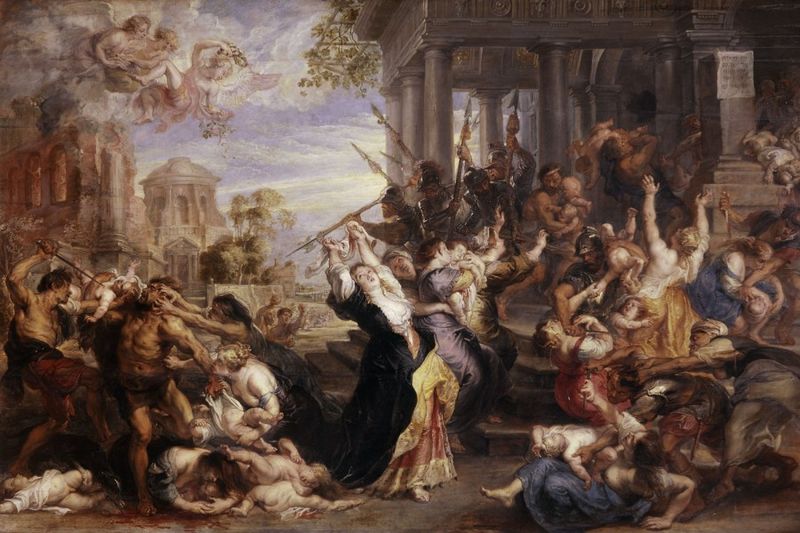 Peter Paul Rubens (1577-1640), Massacro degli innocenti (1636-1638), Alte Pinakithek, Monaco di Baviera, Germania