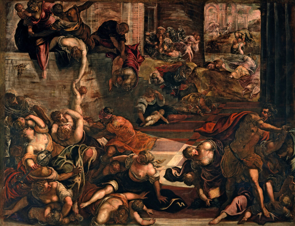 Robusti Jacopo detto il Tintoretto (1518-1594), Strage degli innocenti (1582-1587), Scuola Grande di S. Rocco, Venezia
