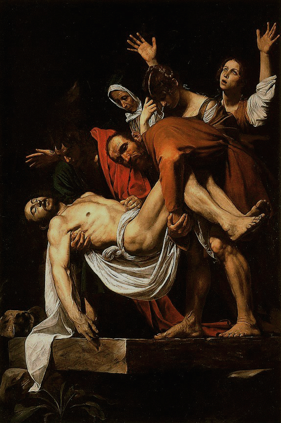 Caravaggio: La deposizione di Cristo