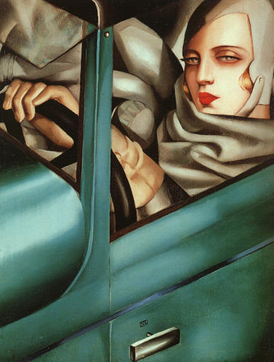 Tamara de Lempicka: Autoritratto nella Bugatti verde