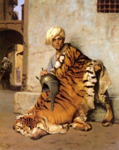 Jean-Léon Gérôme (1824–1904): Mercante di pelli del Cairo