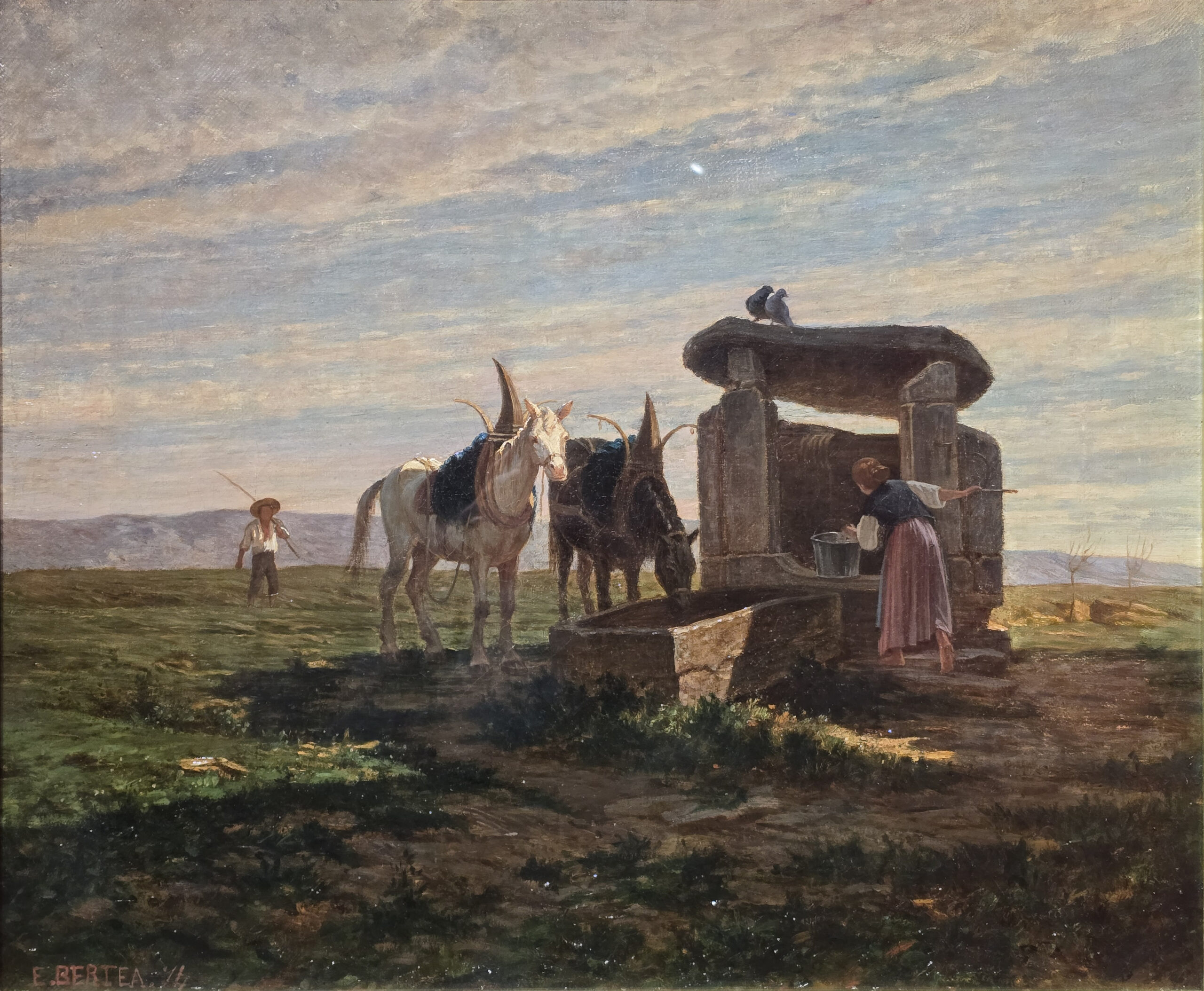 Ernesto Bertea: Un pozzo di cascina (Delfinato), 1874